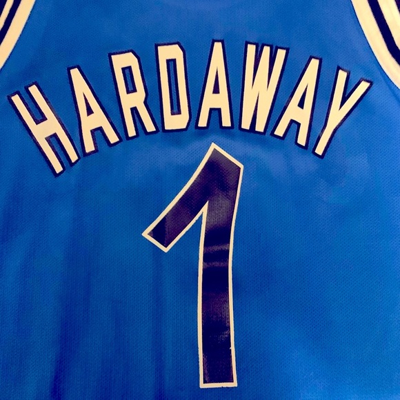 SOLD Champion Orlando Magic Penny Hardaway #1 Blue NBA Jersey 48 Adult XL - Picture 6 of 7